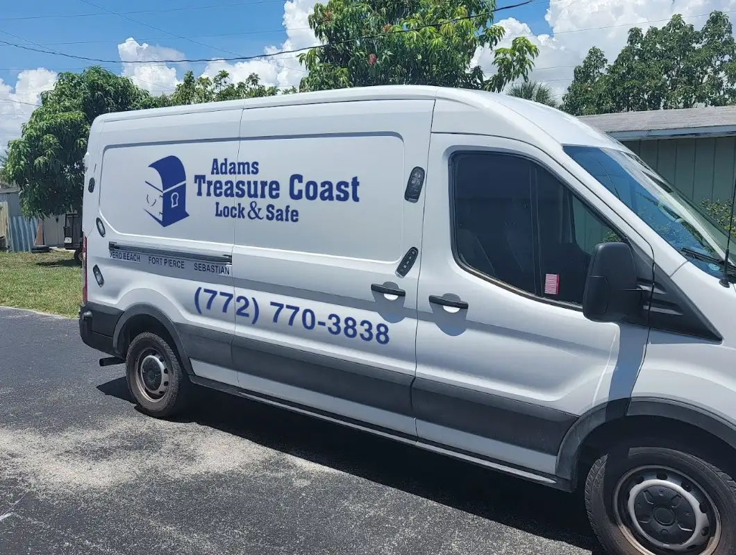 Adams Treasure Coast Lock & Safe service van